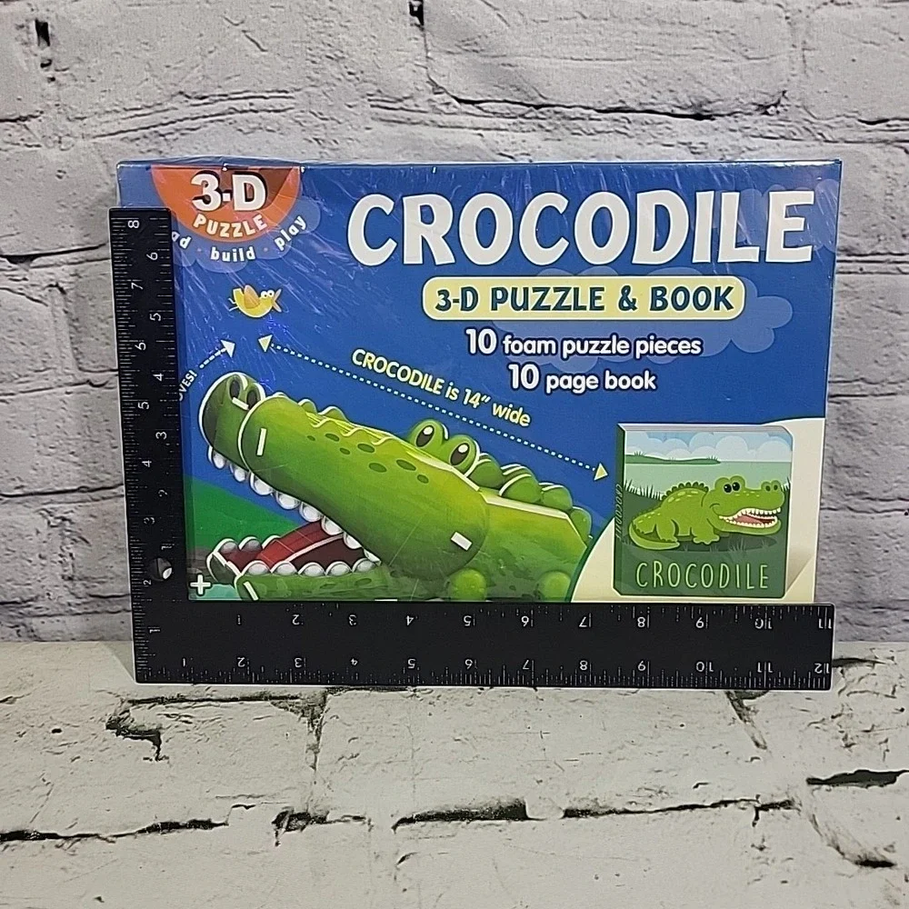Crocodile 3-D Puzzle & Book‎ by Sequoia Children's Publishing New Damaged Box